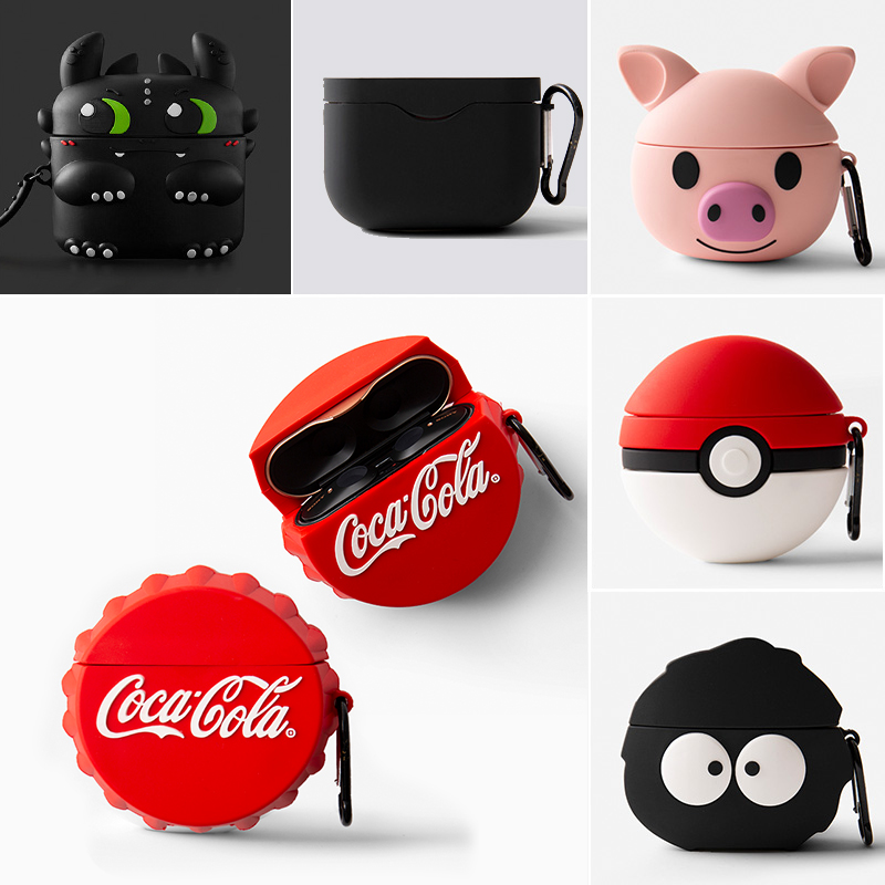 Sony wf1000xm3 earphone case silicone soft shell wf 1000xm3 wireless bluetooth earphone shell protective case 1000 charging box XM3 set cute cartoon anti-fall sony drop