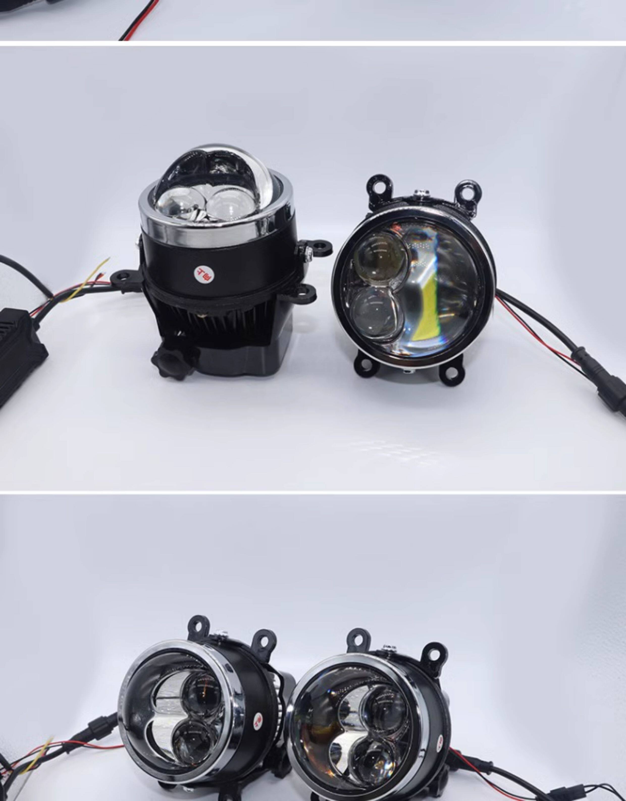 Car Modified Dual Laser Bifocal Lens Fog Lamp Super High Beam Cannon Led Fog Lamp External Spotlight Far and Near Integrated