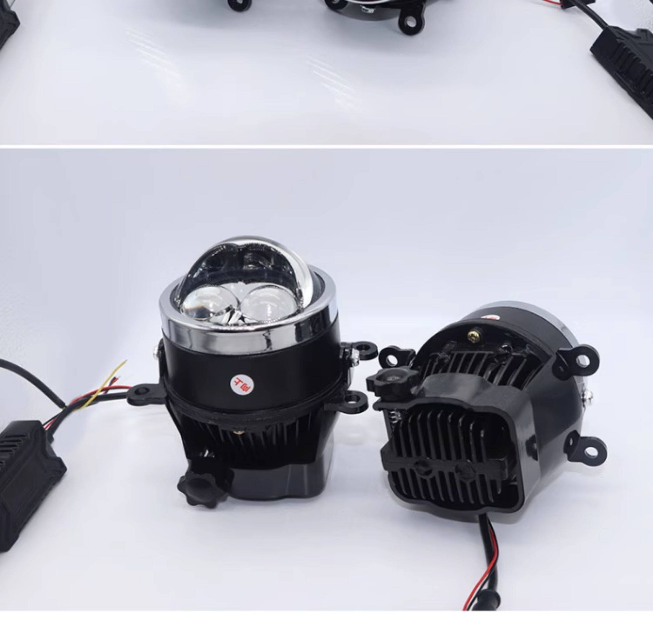 Car Modified Dual Laser Bifocal Lens Fog Lamp Super High Beam Cannon Led Fog Lamp External Spotlight Far and Near Integrated