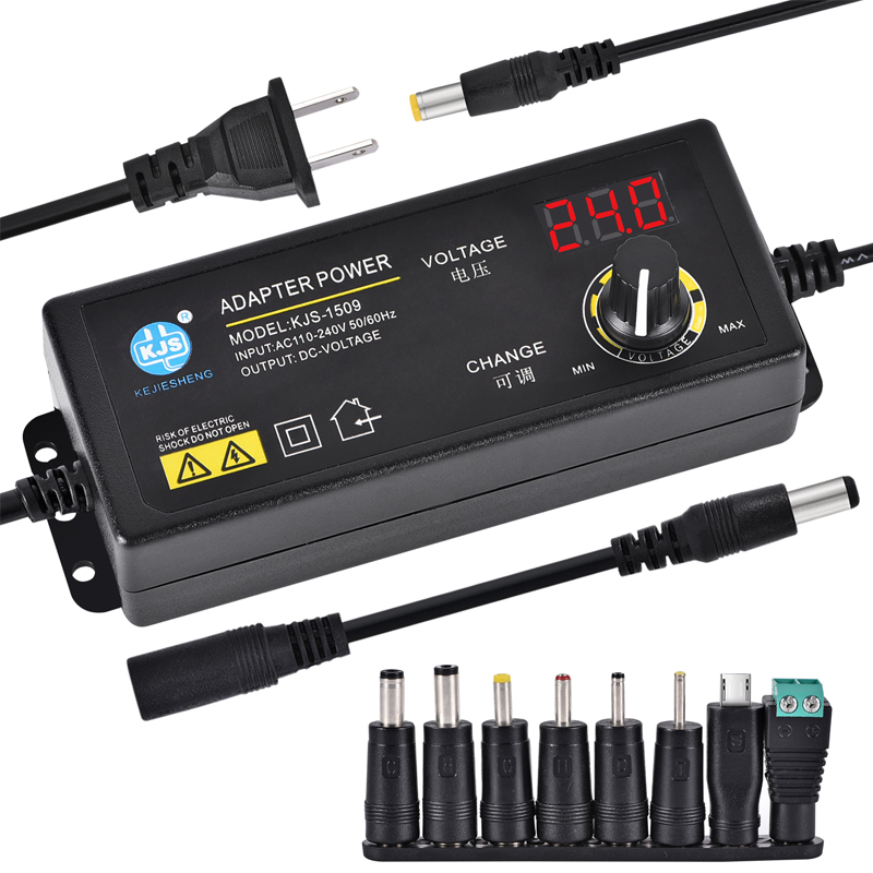 3-24V Adjustable Power Adapter Kjs-1509 Stepless Speed Control and Dimming 3-12V5A Digital Display 3-36V Multi-Purpose
