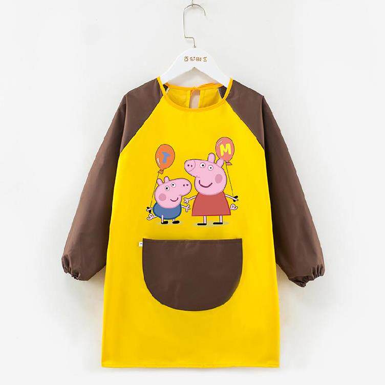  Children's apron Kindergarten eating Home Purse Princess Anti Wearing Hood Clothes Writing Vest Style Oil Painting Protective Clothing 