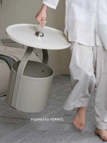 Руо Най ограничен ледниковым пеплом!Herm@S Creative Art Dismmade Saddle Leather Dofa рядом с несколькими легкими роскошными ручным журнальным столиком