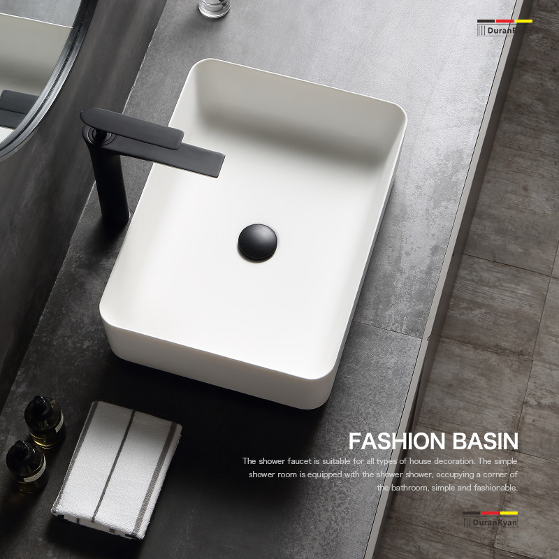 Duraraline artificial stone bench basin wash basin home washbasin single basin square washbasin small European style