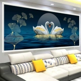 Современный праздничнный лебедь ручной работы, простой и элегантный дизайн, 2020, с вышивкой