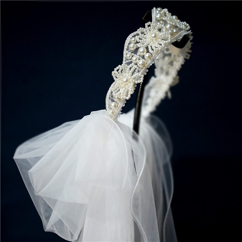 Veil High Sense Retro French Proposal Veil Crown One Girl Bride Master Wedding Dress Three-piece Mori