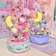 Hello Kitty music box Moonlight Club building blocks Sanrio hellokitty plug-in female toy New Year's birthday gift