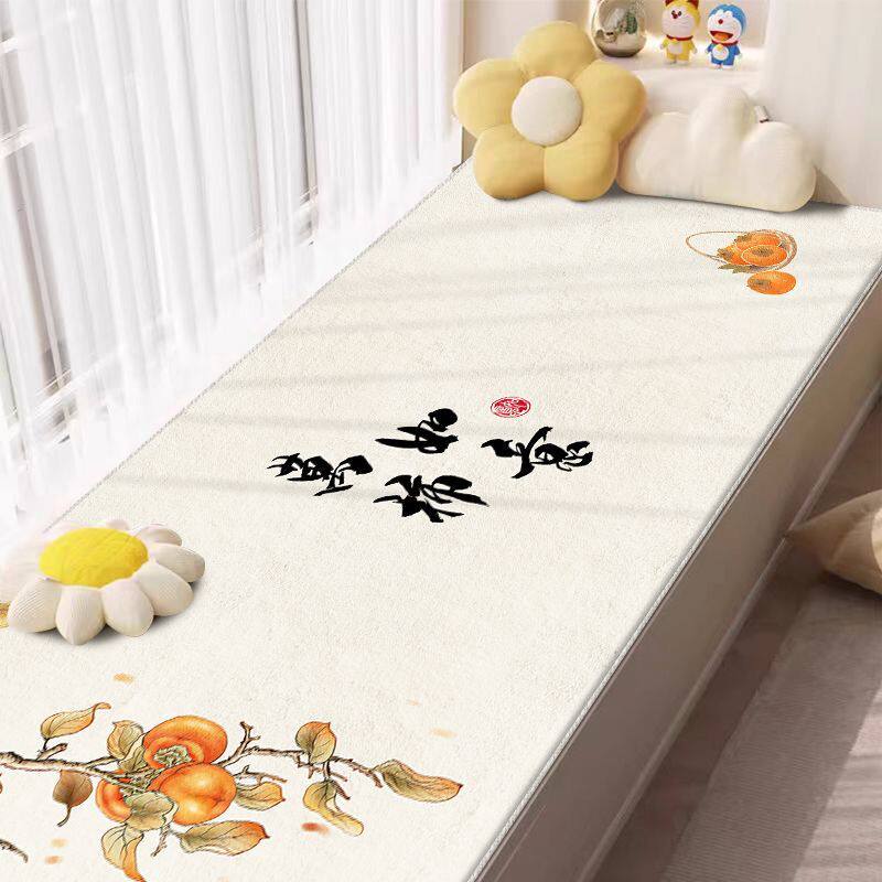 Thickened new imitation cashmere bay window mat, window sill mat, bedroom balcony mat, universal for all seasons, custom-made home tatami mat