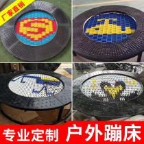 Custom outdoor buried trampoline large ground trampoline park children adult round bounce bed playground