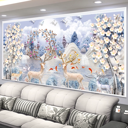 Cross -STITCH 2022 Новая линейная вышивка оленя, вышитая гостиная ручной работы, домашняя полная вышивка, вышиваемая пара любовь