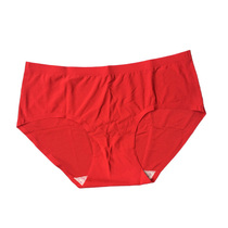 Happiness Fox 070809 Traceless Briefs Lady Ice Silk With Low Waist One Piece of Breathable Big Code Matching Underpants