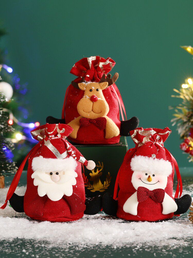 Christmas Gift Bag Christmas Eve Christmas Fruit Packaging Box Apple Gift Box Gift Bag Children's Candy Backpack Decoration