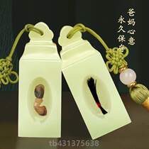 Baby seal souvenir production fetal hair umbilical cord dragon and phoenix newborn seal gift baby twin fetal hair