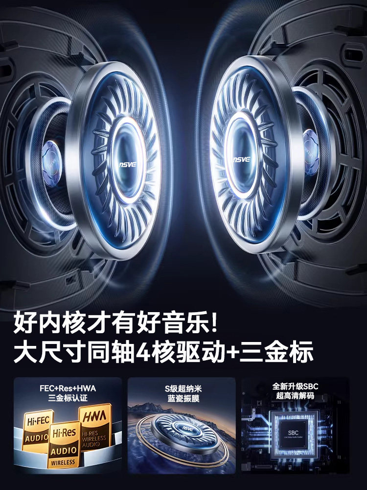 New Over-Ear Bluetooth Headphones Active Noise Cancellation Wireless Wired Computer Gaming Headset Compatible with Apple