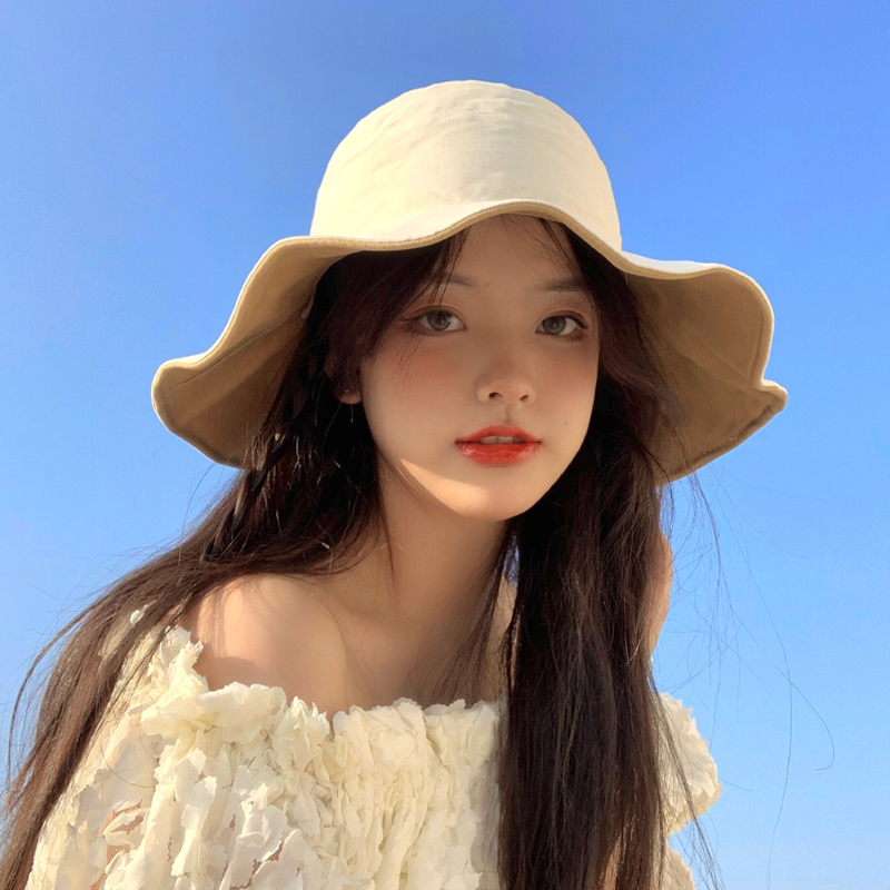 Classy key Japanese designer's joint fisherman hat women's summer series 100 lap sun hat vegan sun hat