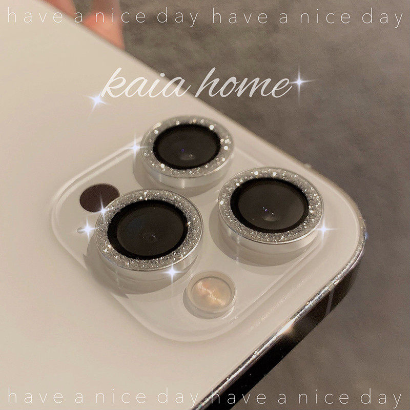 Luxury flash diamond suitable for Apple 13 lens film iphone12 11 mobile phone rear camera protection ring 14promax scratch-resistant lens stickers all-inclusive coverage tempered glass film with rhinestones colorful