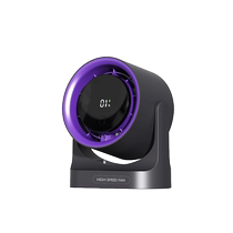 Wall-mounted digital display small fan powerful charging portable mini small dormitory kitchen fan cooling artifact 1307T