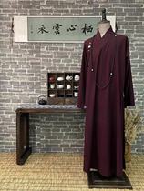 Qi Xin Monk Clothes Spring and Autumn Saffron Long Gown 5005 Short Gown Set Arhat Gown Uniform Monk Clothes for Men and Women