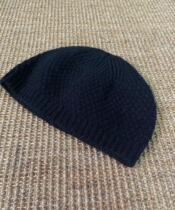 Qixin Yunyi winter monk knitted hat black melon skin hat dark gray dome hat men and women same style to keep out the cold and keep warm