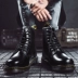 Giày Martin boot nam giày nam mùa thu triều cao giày da cao cấp cắt giữa dụng cụ da giày ủng quân đội giày cao cổ nam size lớn 45 46 47 size - Giày ống