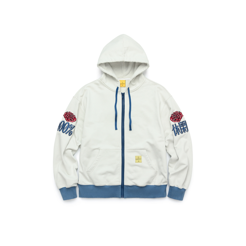 Esoteric Rhinestone Zip-Up Hoodie