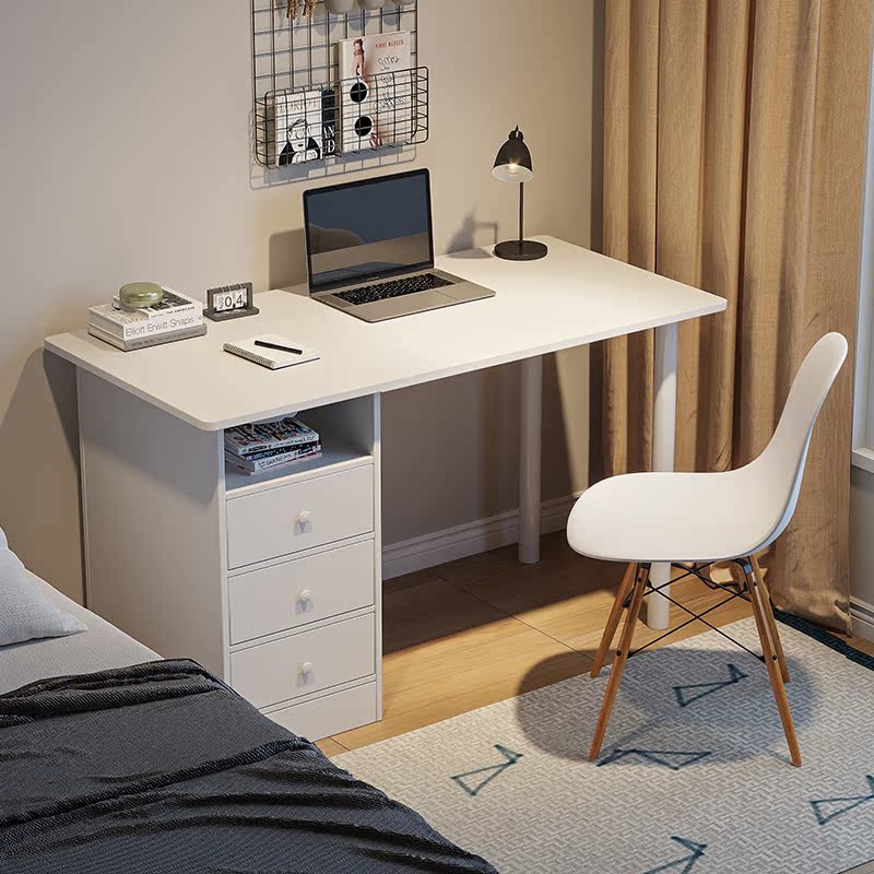 Computer Desk, Desktop Home Office Desk, Modern Simple Desk with Drawers, Desk and Chair Set, Bedroom Student Study Desk