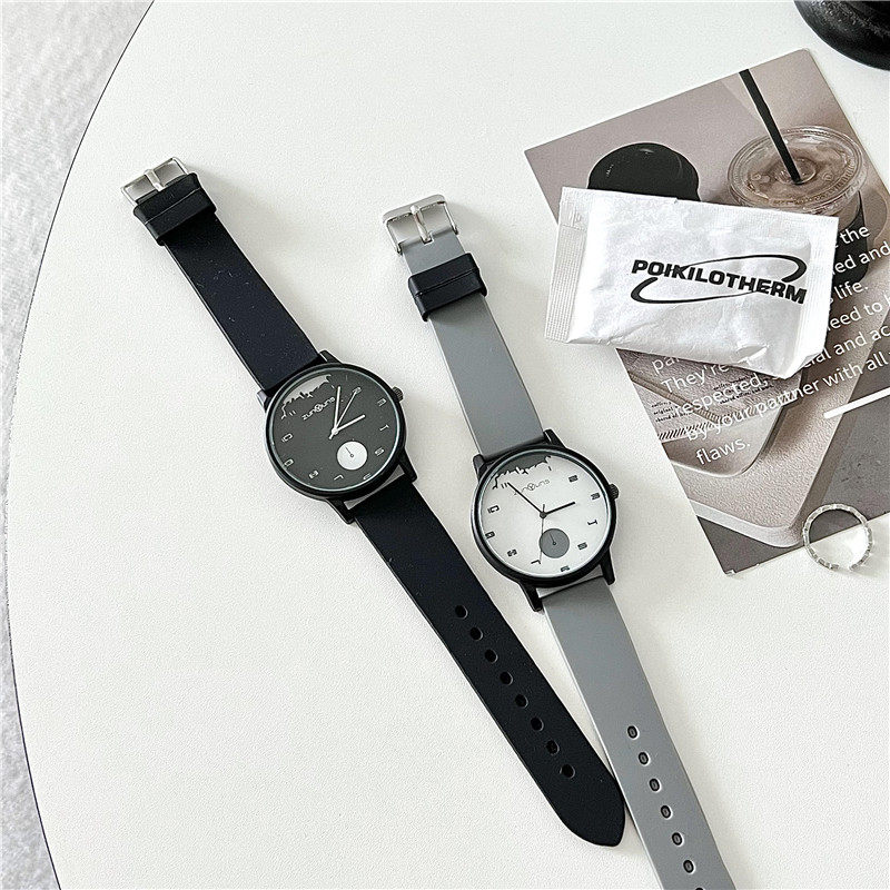 Minimalist Women's Quartz Watch With Silicone Strap For Girls_voghion.com