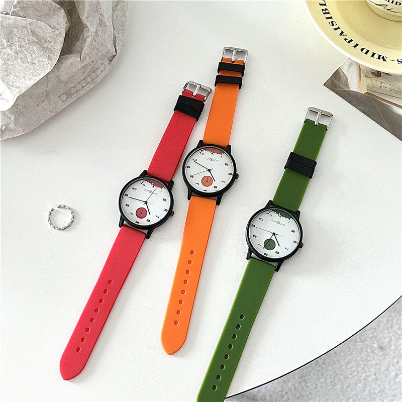 Minimalist Women's Quartz Watch With Silicone Strap For Girls_voghion.com