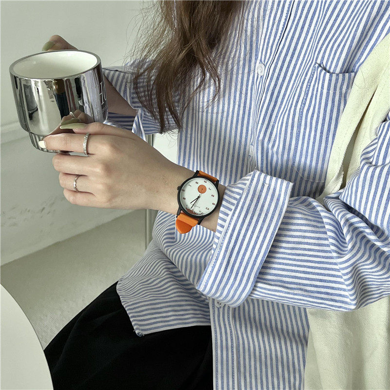 Minimalist Women's Quartz Watch With Silicone Strap For Girls_voghion.com