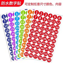 Round Dot Tick Mark Post Kindergarten Count Pvc Waterproof Number Patch Digital Stickers Table bookstore 6cm 