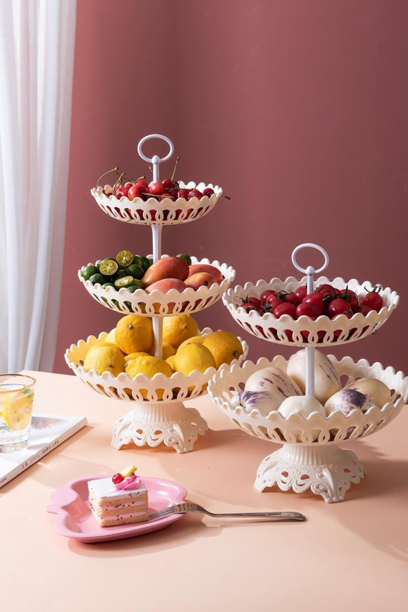 Snack plate feeling fruit plate living room coffee table home simple net red style multi-layer Nordic light luxury style fruit basket