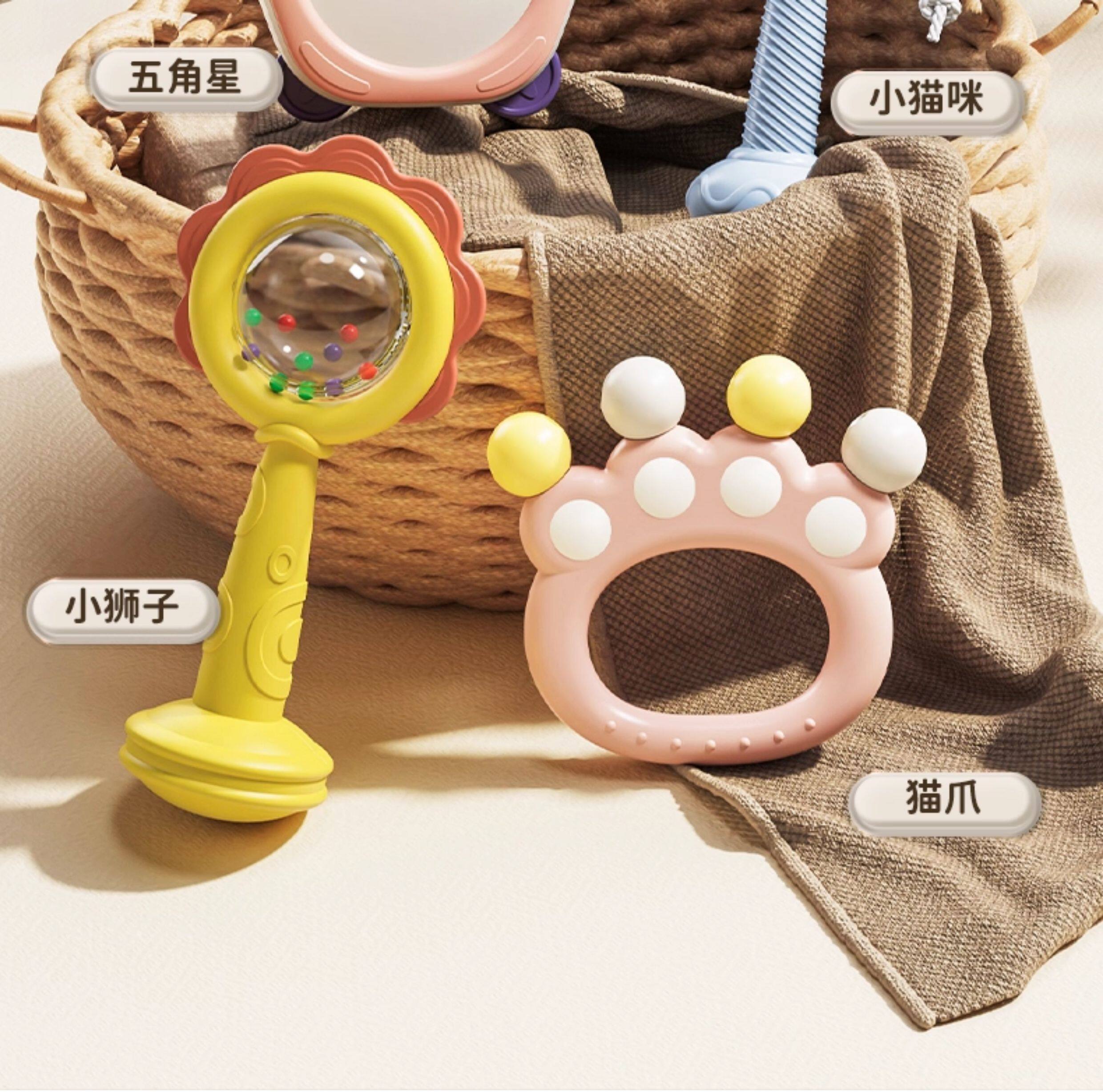 Гимнастический тренажер для детей 迪士尼婴儿宝宝摇铃3个月刚出生男女新生儿礼盒周岁礼0—1岁送礼