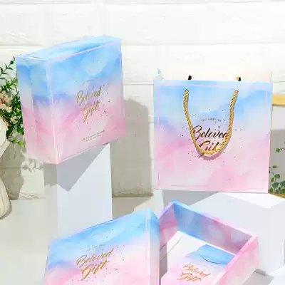 European wedding companion gift box creative birthday gift box set ins Wind gradual layer gift box box ins Net Red