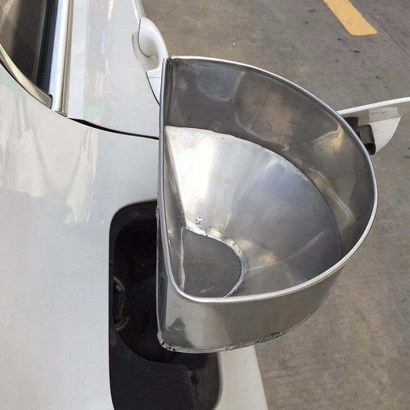Car refuelling funnel car greaser large caliber with stainless steel filter thickened skew long mouth wagon oil drain-Taobao