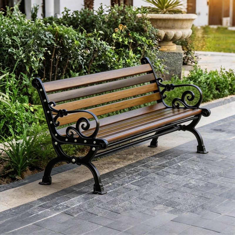 Park Chair, Outdoor Bench, Stadium Leisure Chair, Outdoor Solid Wood Backrest Seat, Aluminum Alloy Courtyard Cast Aluminum Bench Park Chair, Outdoor Bench, Stadium Leisure Chair, Outdoor Solid Wood Backrest Seat, Aluminum Alloy Courtyard Cast Aluminum Bench