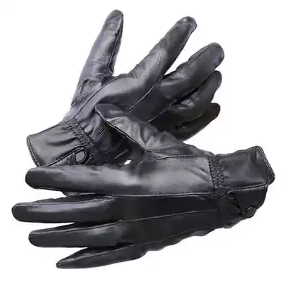 Leather gloves men's women's leather gloves short men's thin winter driving warm sheepskin men's women's imitation leather
