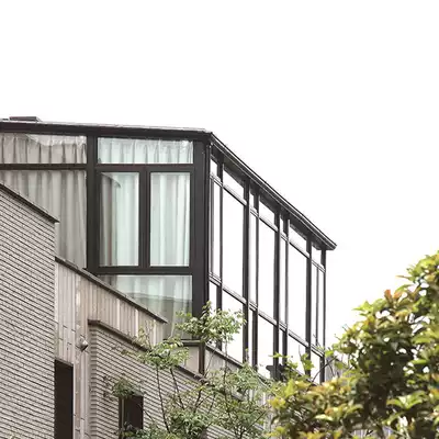 Ningbo broken bridge aluminum door and window sealing balcony aluminum alloy system door and window push pull window greenhouse sound insulation tempered glass