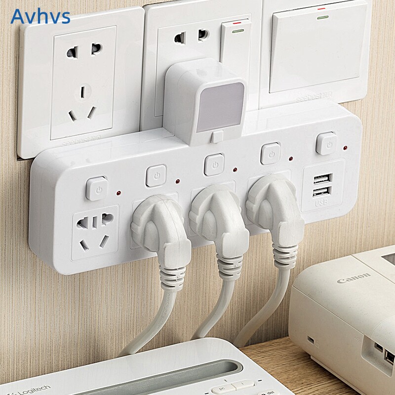 Power cord extension socket plug wire board with towing plat