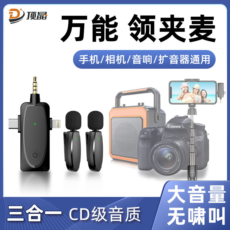 Universal Wireless Microphone Lavalier Camera Microphone Mic for Teachers Lecture Amplifier All-In-One Aux