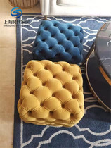 American pull-buckle living-room tea table stool velvet cloth sofa pedalling rectangular doorway cloakroom with light and luxurious footrest
