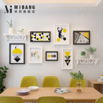 Nordic restaurant photo wall decoration creative living room photo frame hanging wall sticker background wallboard punch-free modern photo wall