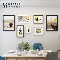 Modern and simple restaurant wall decoration Creative wall hanging bedroom background wall pendant wall wall decoration free hole