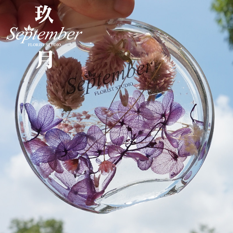Jiuyue Flower Art Yongsheng Phytoplankton Flowers Glass Bottle Gift Box Desktop Pendulum Valentine's Day Gift Wind Girl Gifts
