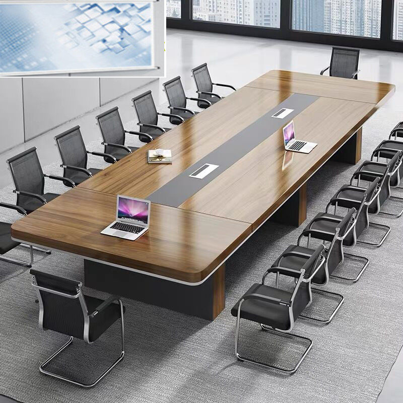 Large conference table long table simple modern table and chair combination training table conference room negotiation table office furniture