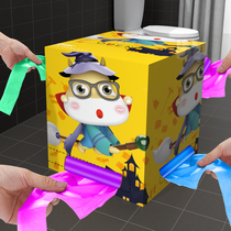 Garbage bag household vest portable padded large-sized real-time dustbin bag plastic bag medium black kitchen