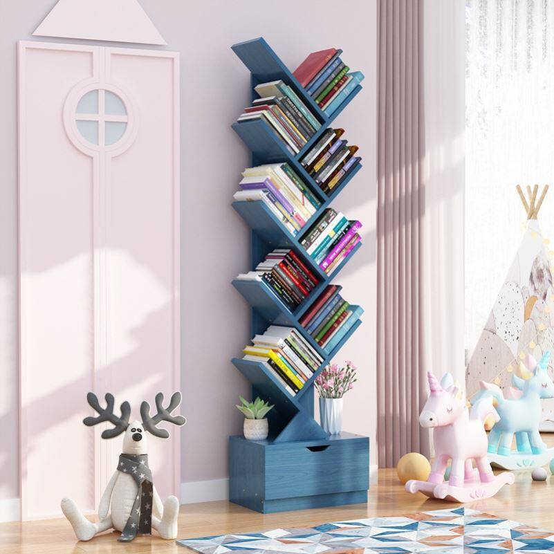 Small book rack on the nightstand Easy multifunctional document sorting and containing layer shelf student desk on small bookcase
