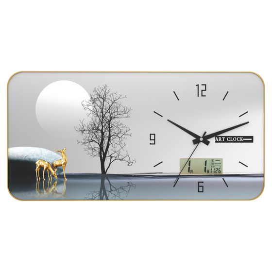 Dilan decorative painting table clock Chinese style clock