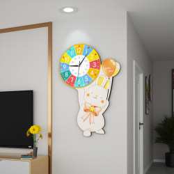 Wall Clock for Living Room, New Silent Home Clock, Creative and Stylish Quartz Clock, Silent Bedroom Wall Clock, No Drilling Required