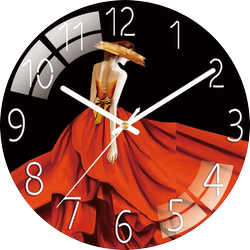 Dilan Art Clock Wall Clock Living Room Home Clock Wall-Mounted No-Drill Quartz Clock Silent Bedroom Wall Clock Creative