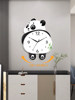 Panda Clock Living Room Wall Clock Home Silent Quartz Clock New Model Clock Calendar Creative Wall Clock No Drilling Required