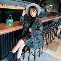 Girl suit suit 2021 new autumn dress childrens dress college style dress girl fashionable suit autumn two-piece set